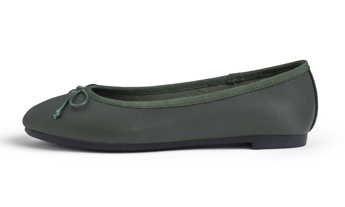 Feversole Women's Bow Tie Fashion Dress Slip On Shoes Round Toe Ballet Flat Vegan Leather