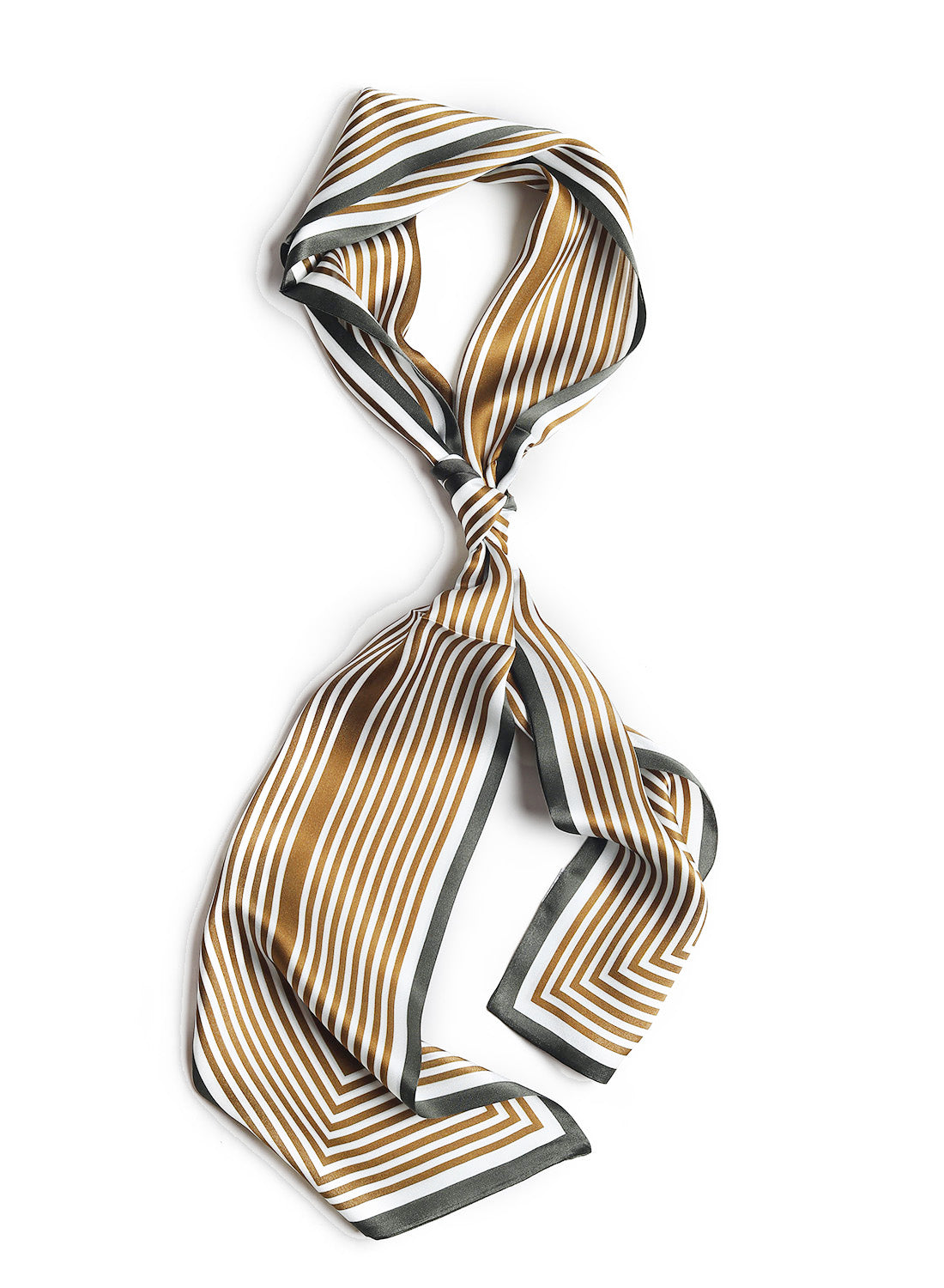 BREEZE NOUTHERLY Women's 100% Pure Mulberry Silk Scarf Double Sided Rectangle Tie Head Neck Waist Strip-17X150 Oliver Retroflex Stripe