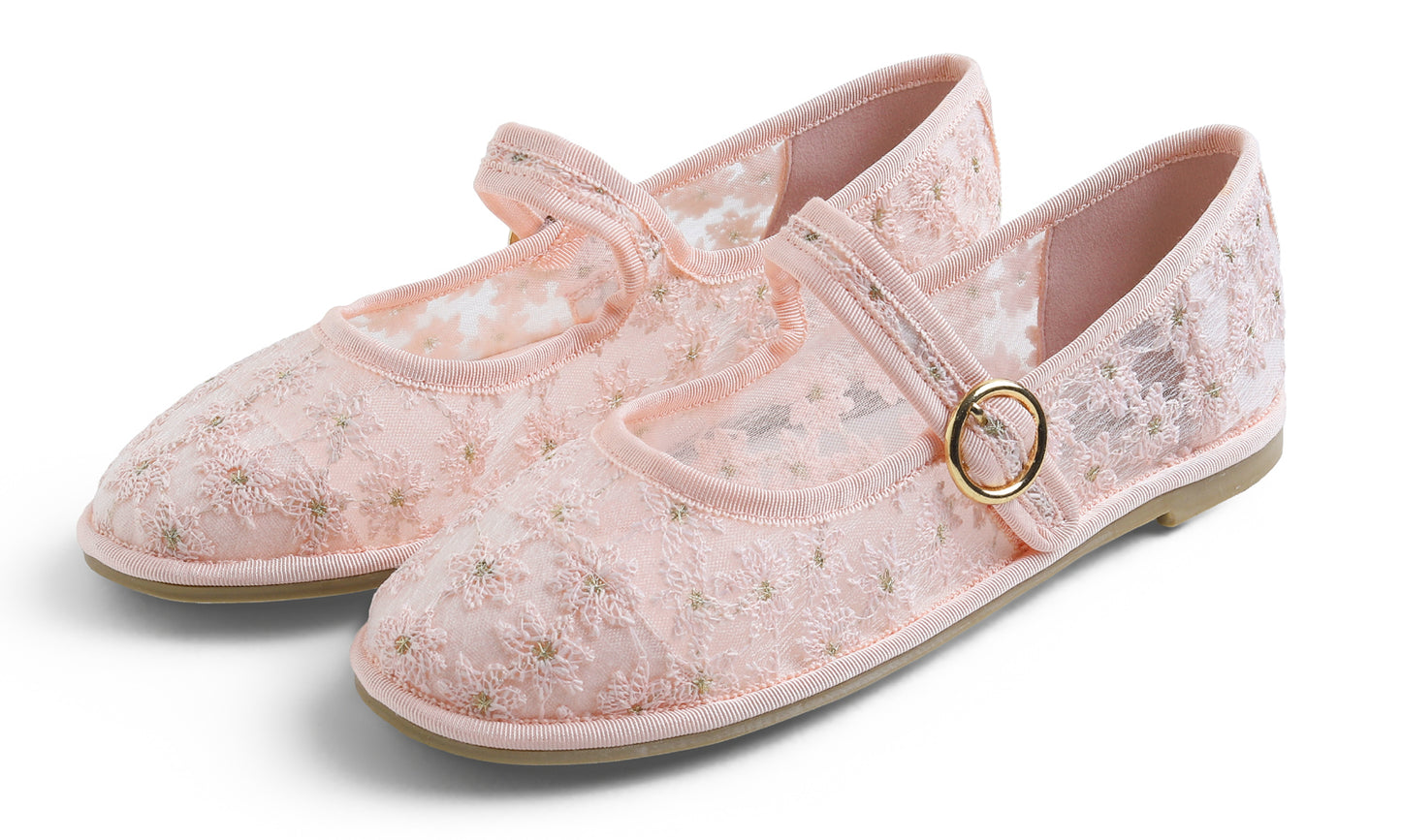 Feversole Mary Jane Flat - Pink