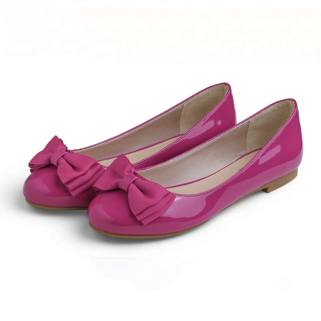 Feversole Women's Round Toe Cute Bow Trim Ballet Flats