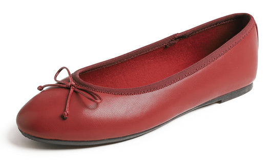 Feversole Women's Bow Tie Fashion Dress Slip On Shoes Round Toe Ballet Flat Vegan Leather