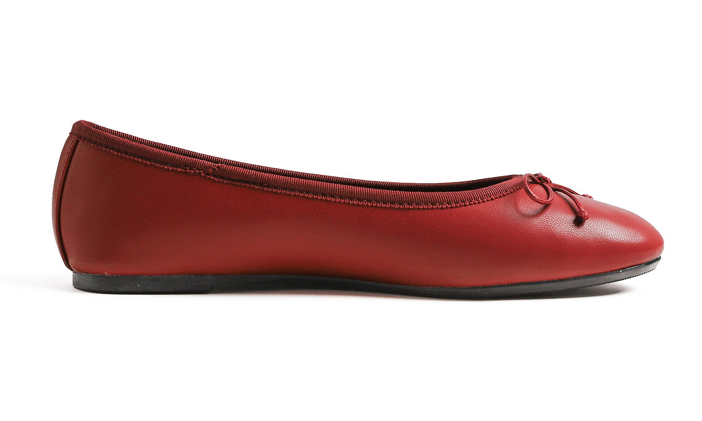 Feversole Women's Bow Tie Fashion Dress Slip On Shoes Round Toe Ballet Flat Vegan Leather