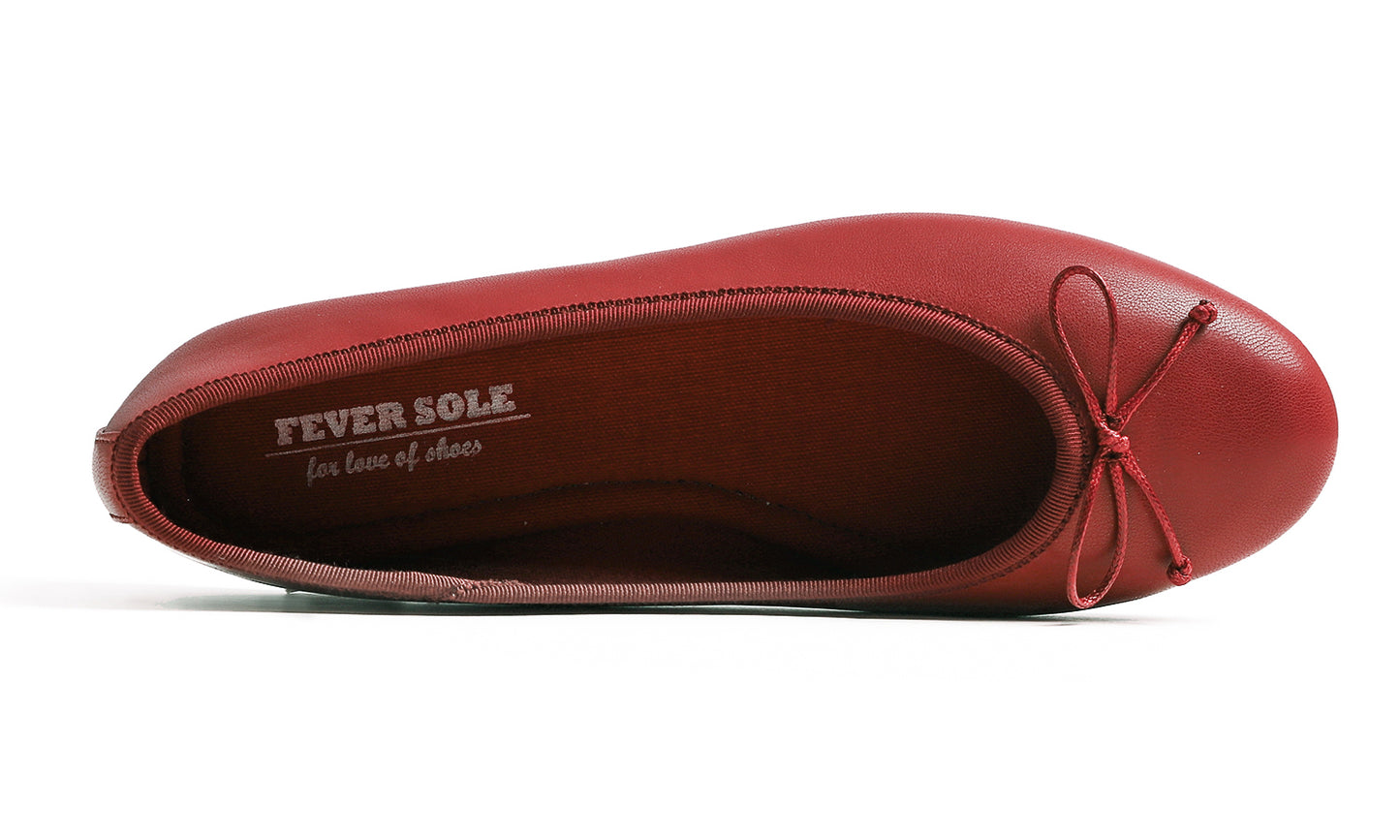 Feversole Women's Bow Tie Fashion Dress Slip On Shoes Round Toe Ballet Flat Vegan Leather