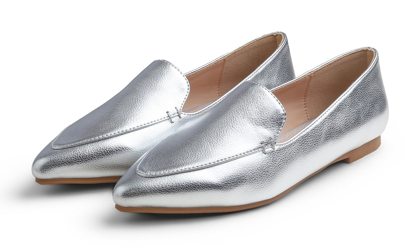Feversole Women's Loafer Flat Pointed Fashion Slip On Comfort Driving Office Shoes