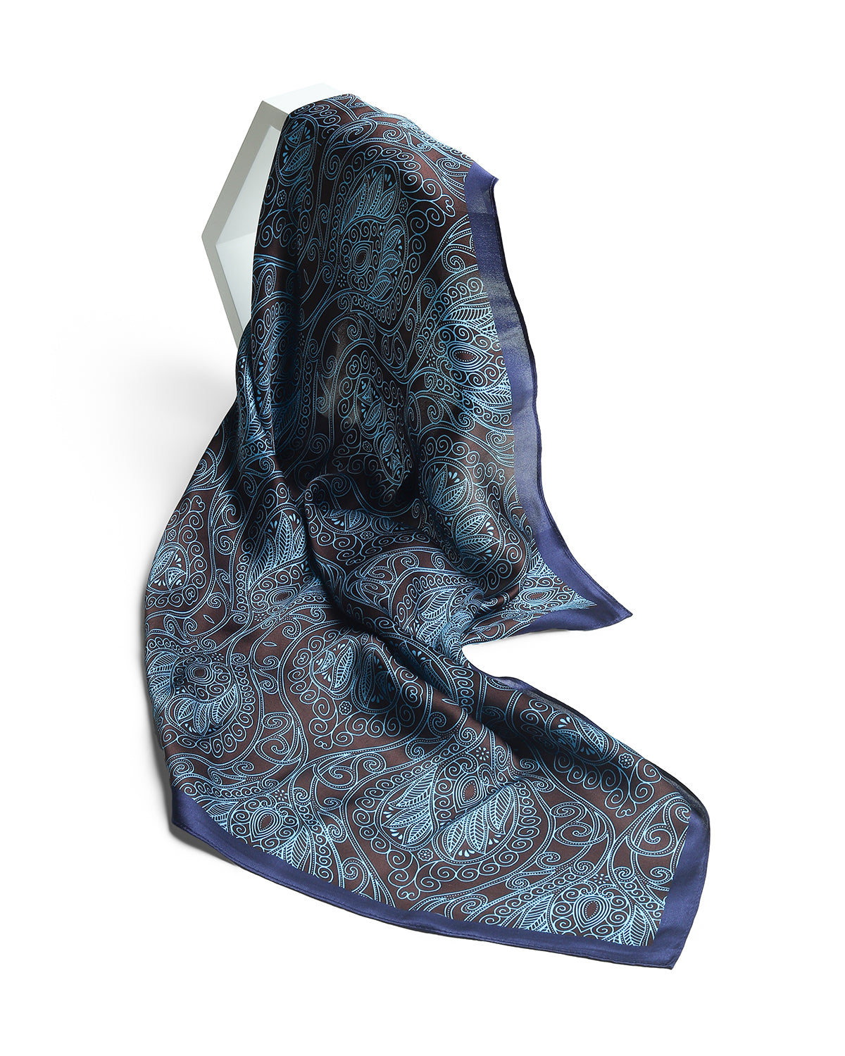 BREEZE NOUTHERLY 100% Mulberry Silk Square Scarf for Women, 26'' Versatile Hair Neck Bag Scarf Luxury Gift