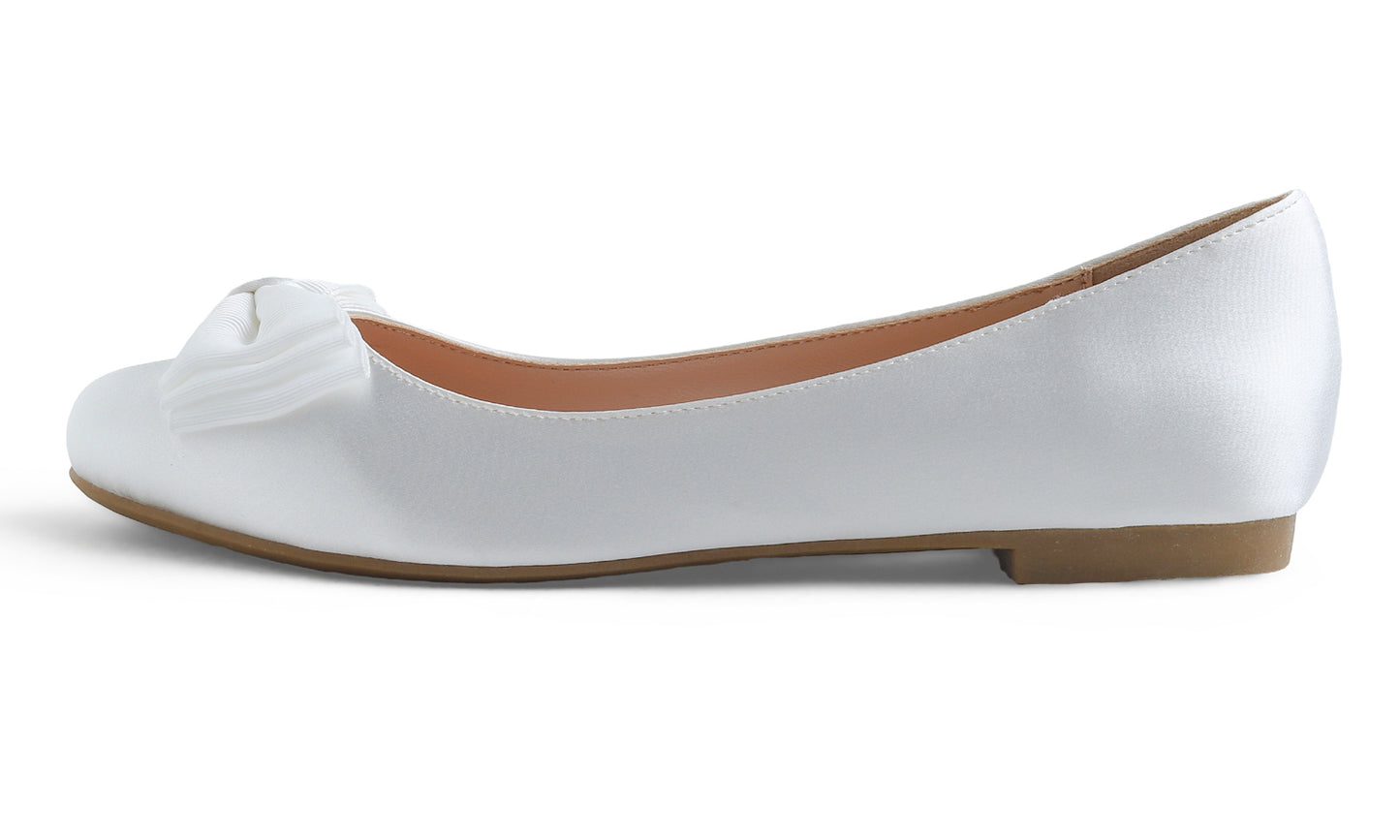 Feversole Ballet Flat - White