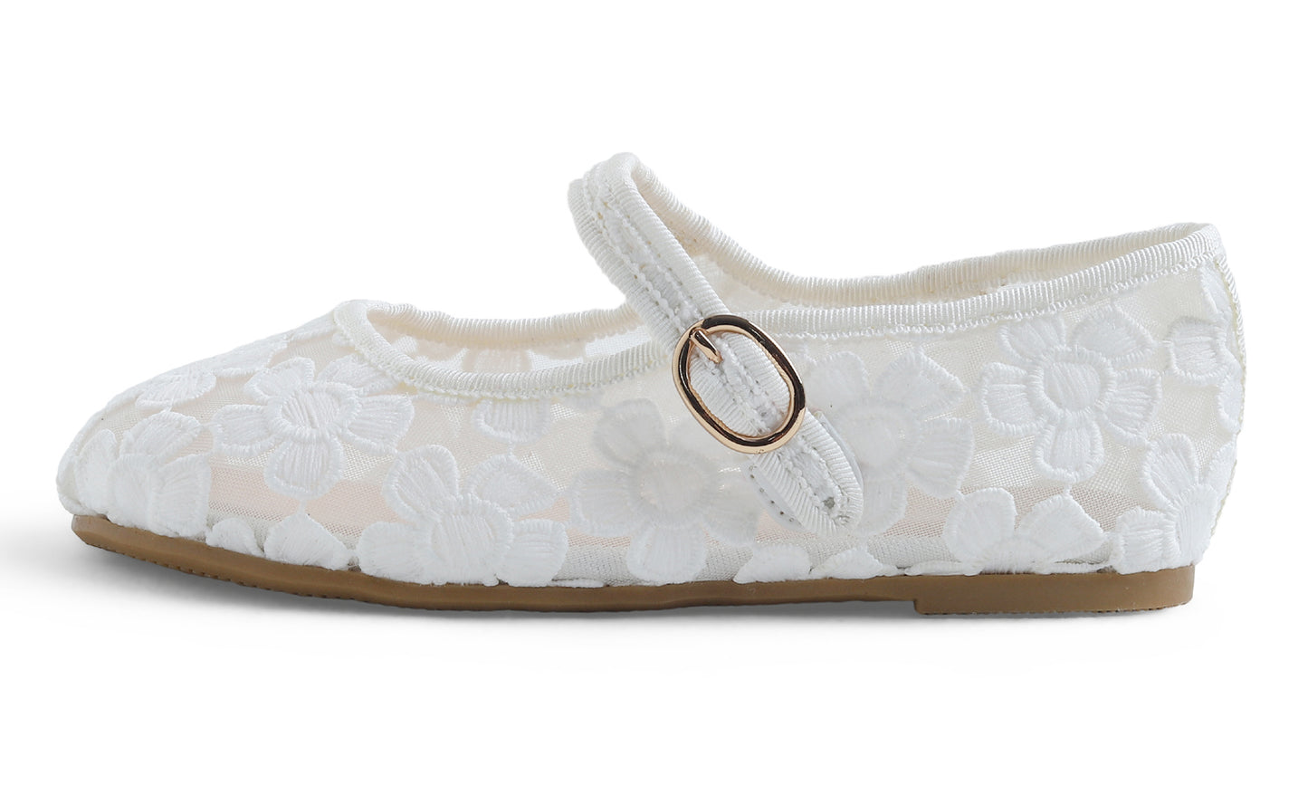 Feversole Ballet Flat - White