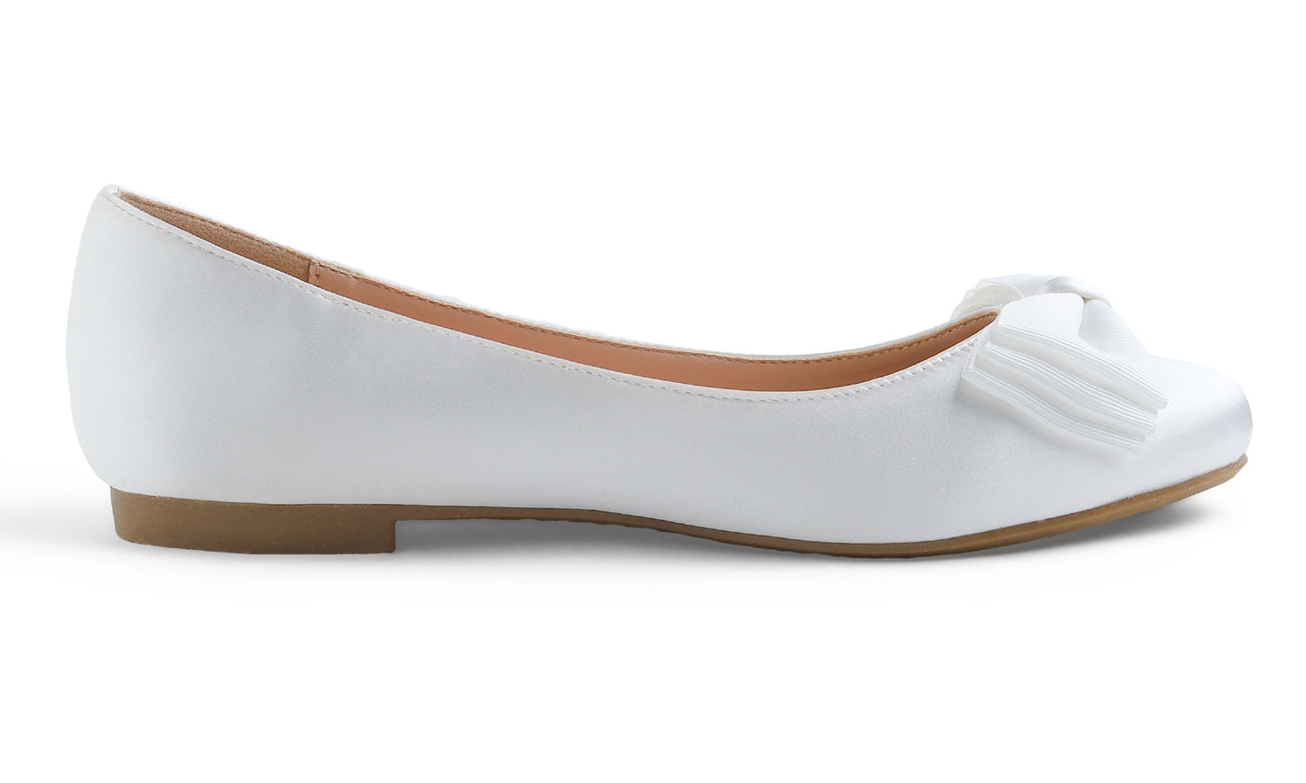 Feversole Ballet Flat - White