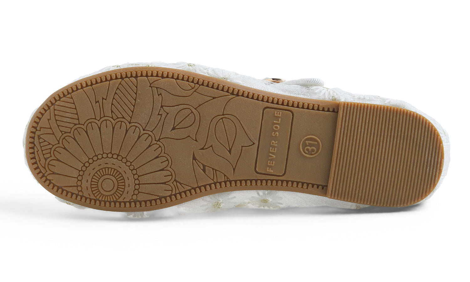 Feversole Mary Jane Flat - White
