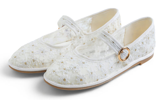 Fevrsole Women's Soft Breathable Mary Jane Memory Foam Cushioned Comfort Round Toe Metal Buckle Flats Walking Shoes