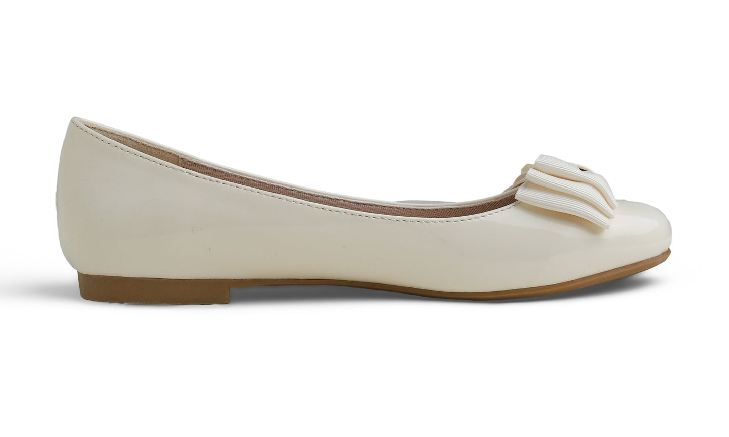 Feversole Women's Round Toe Cute Bow Trim Ballet Flats