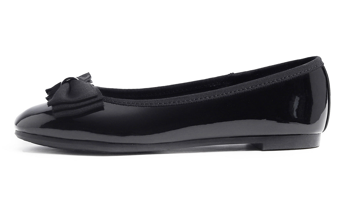 Feversole Women's Round Toe Cute Bow Trim Ballet Flats Dolly Shoes