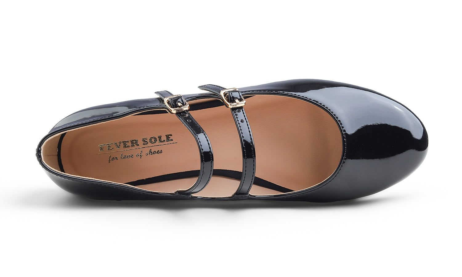 Feversole Mary Jane Flat - Black