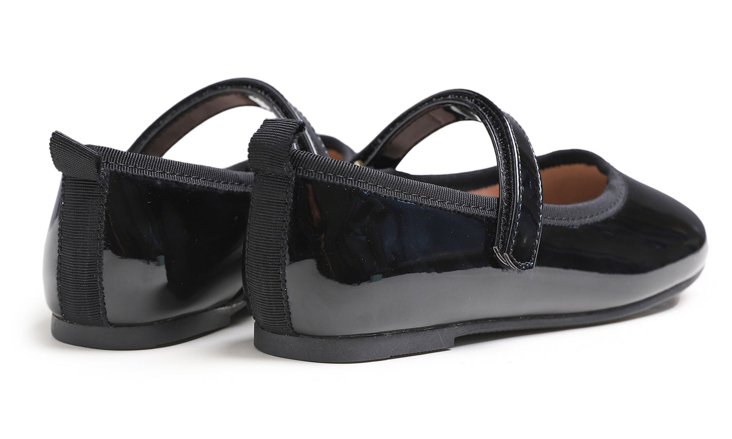 Feversole Girls Cute Dress Mary Jane Shoes Soft Party Holiday Ballet Flats Patent Vegan Leather