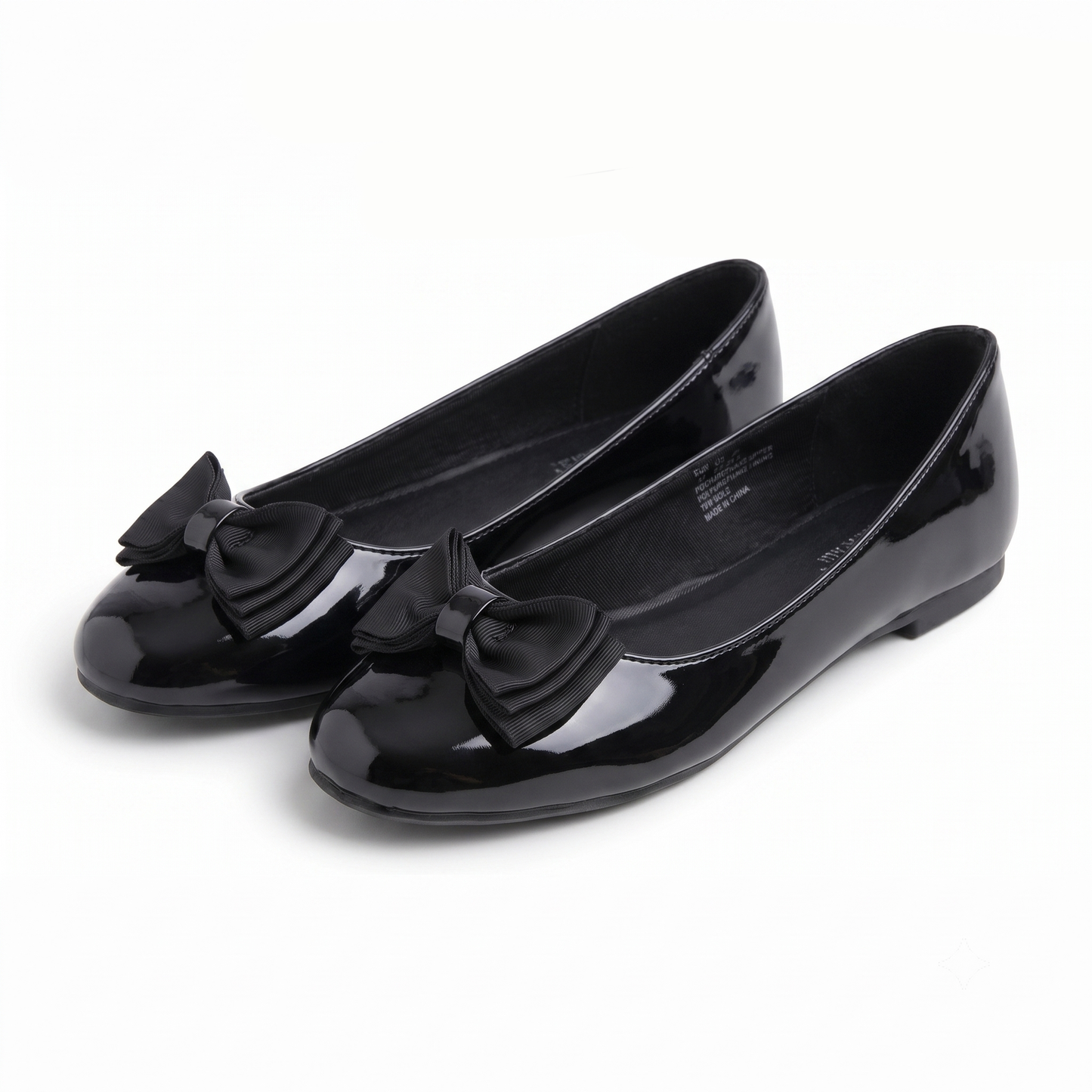 Feversole Women's Round Toe Cute Bow Trim Ballet Flats