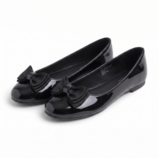 Feversole Women's Round Toe Cute Bow Trim Ballet Flats