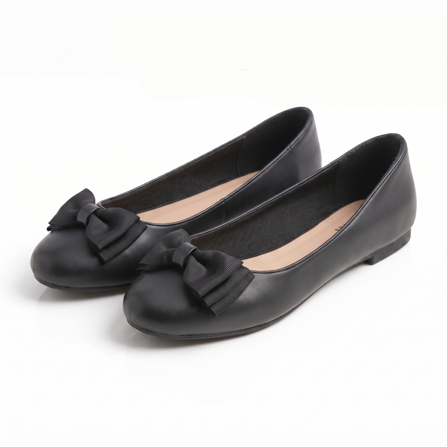 Feversole Women's Round Toe Cute Bow Trim Ballet Flats