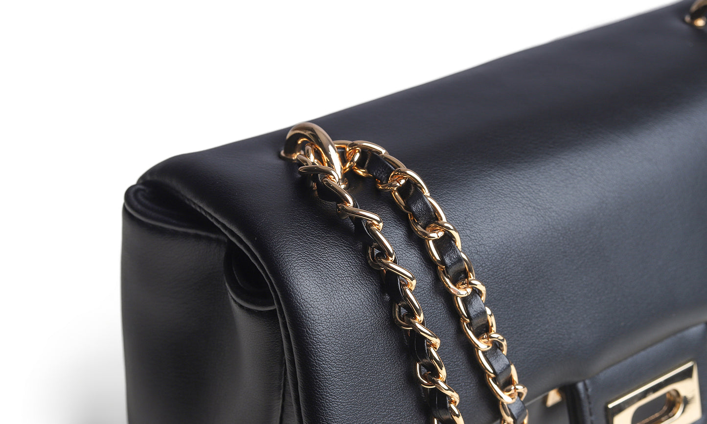 Feversole Crossbody Bag Vegan Leather Women Retro Small Saddle Satchel Shoulder Bag Tote With Long Adjustable Strap