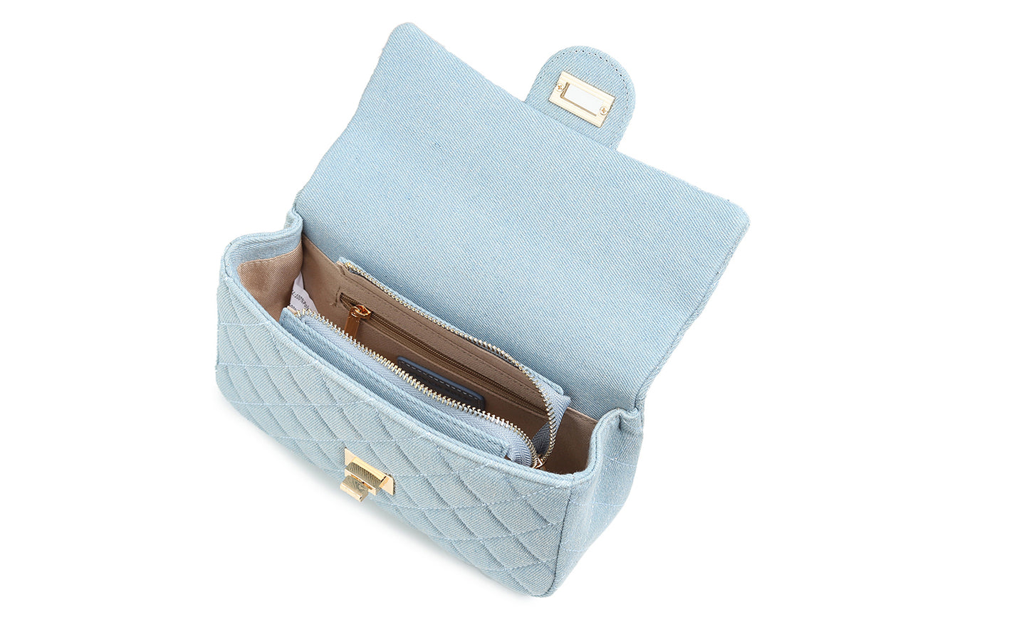 Feversole Crossbody Bag Vegan Leather Women Retro Small Saddle Satchel Shoulder Bag Tote With Long Adjustable Strap