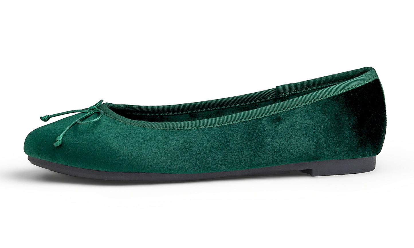 Feversole Women's Ultra Soft Colorful Memory Foam Cushioned Faux Suede Home Ballet Flats Velvet