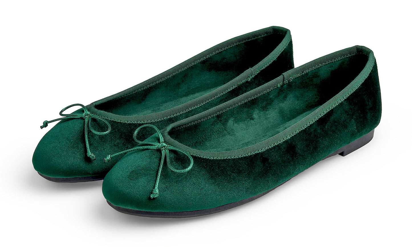 Feversole Women's Ultra Soft Colorful Memory Foam Cushioned Faux Suede Home Ballet Flats Velvet