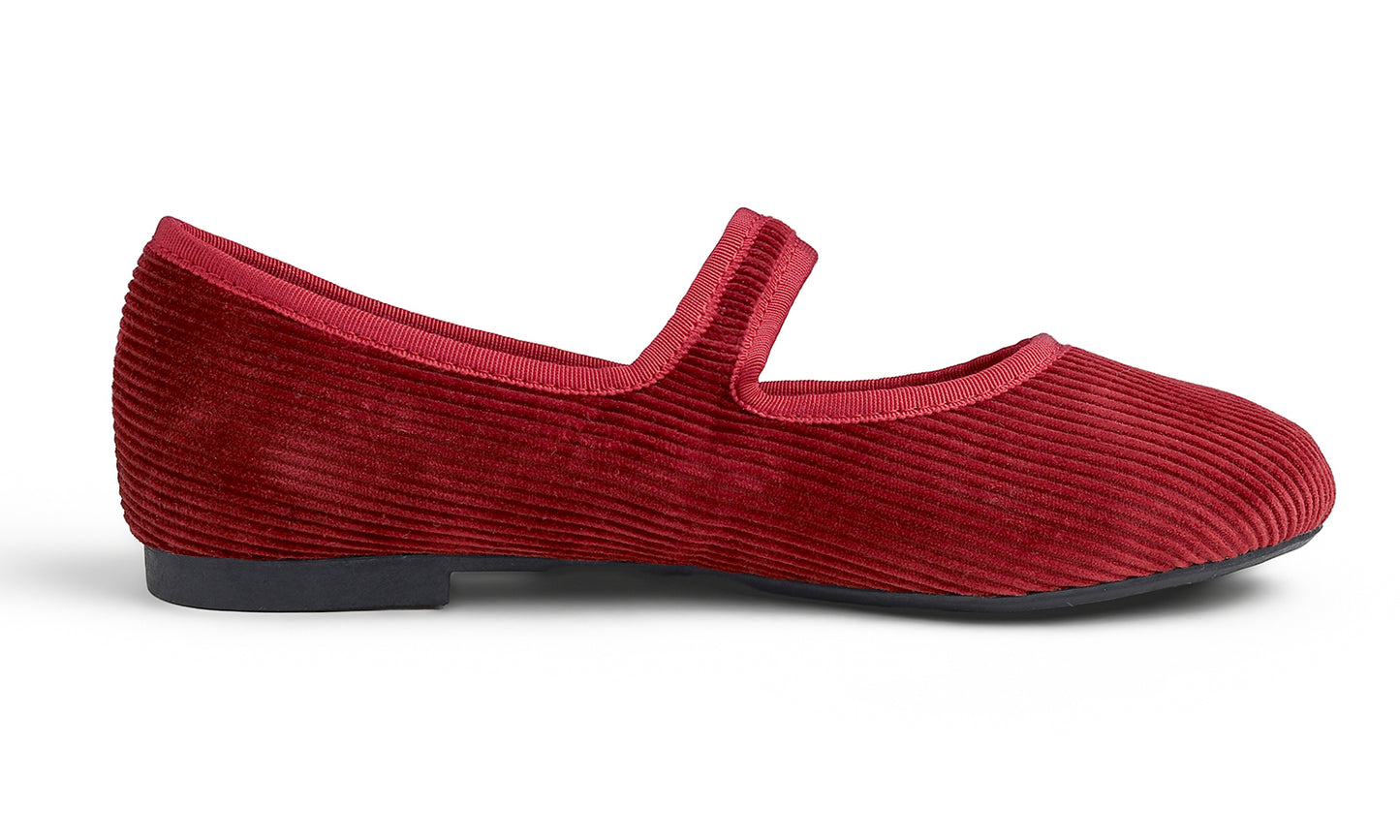 Feversole Women's Soft Cushion Extra Padded Comfort Round Toe Mary Jane Breathable Fabric Fashion Ballet Flats Walking Shoes Corduroy