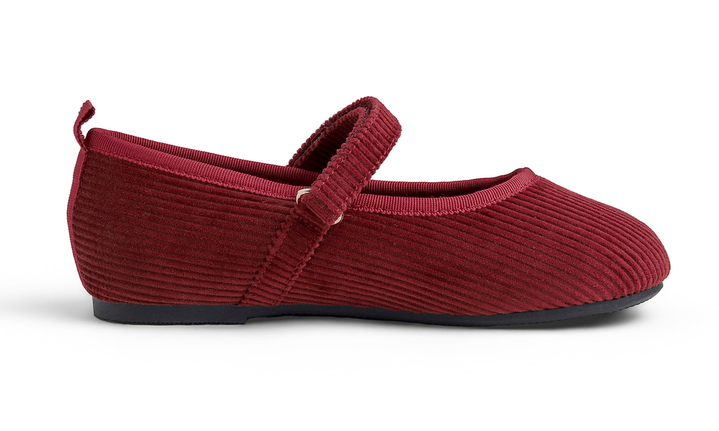 Feversole Girls Cute Dress Mary Jane Shoes Soft Sunday Holiday Ballet Flats Corduroy