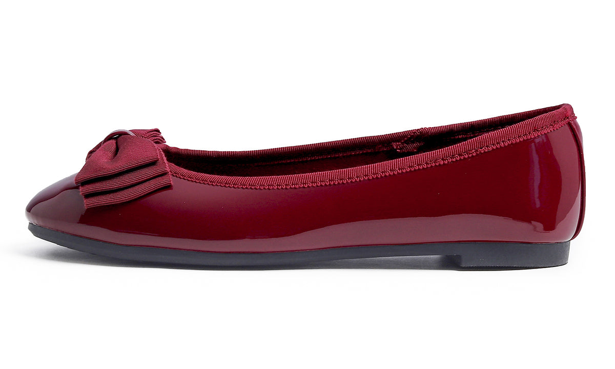Feversole Women's Round Toe Cute Bow Trim Ballet Flats Dolly Shoes