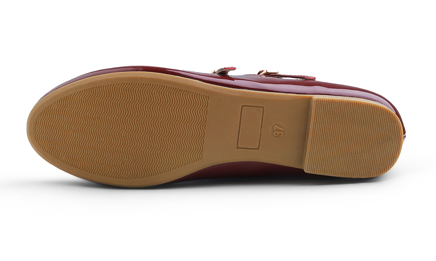 Feversole Mary Jane Flat - Burgundy