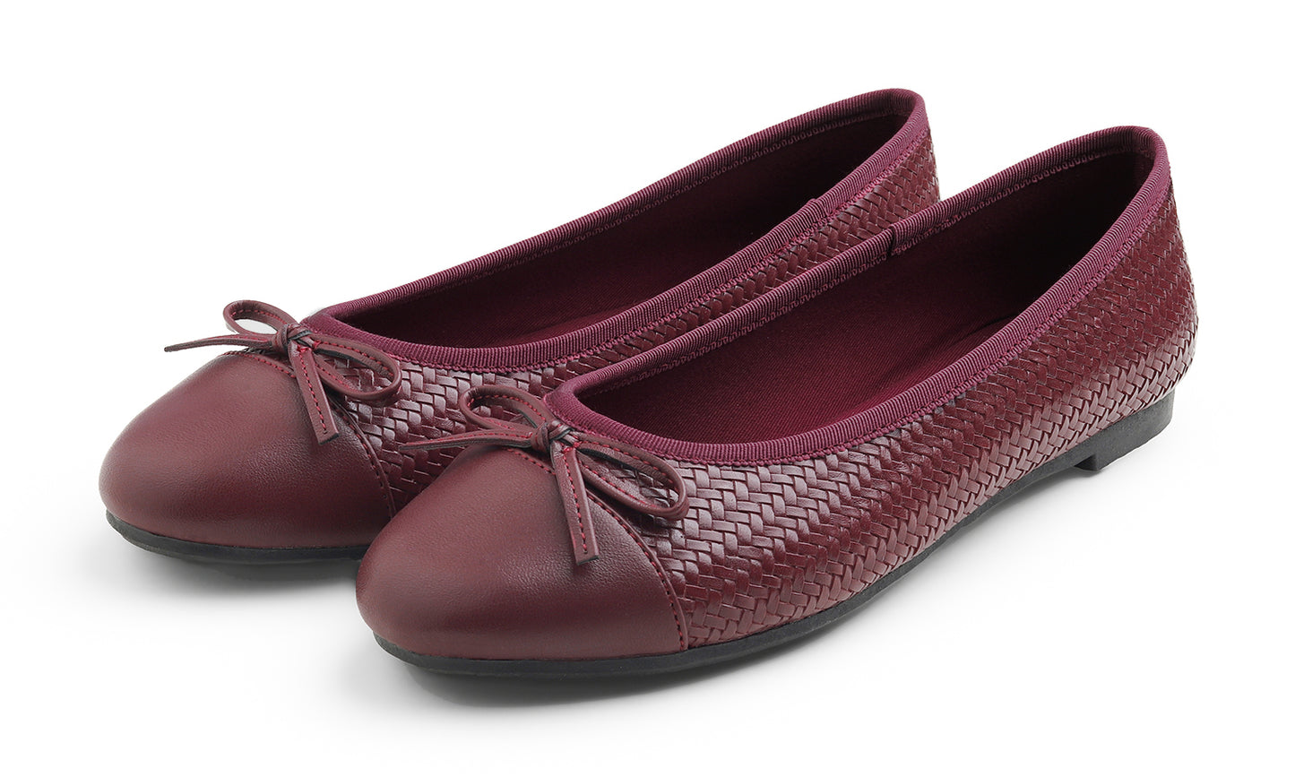 Feversole Ballet Flat - Burgundy