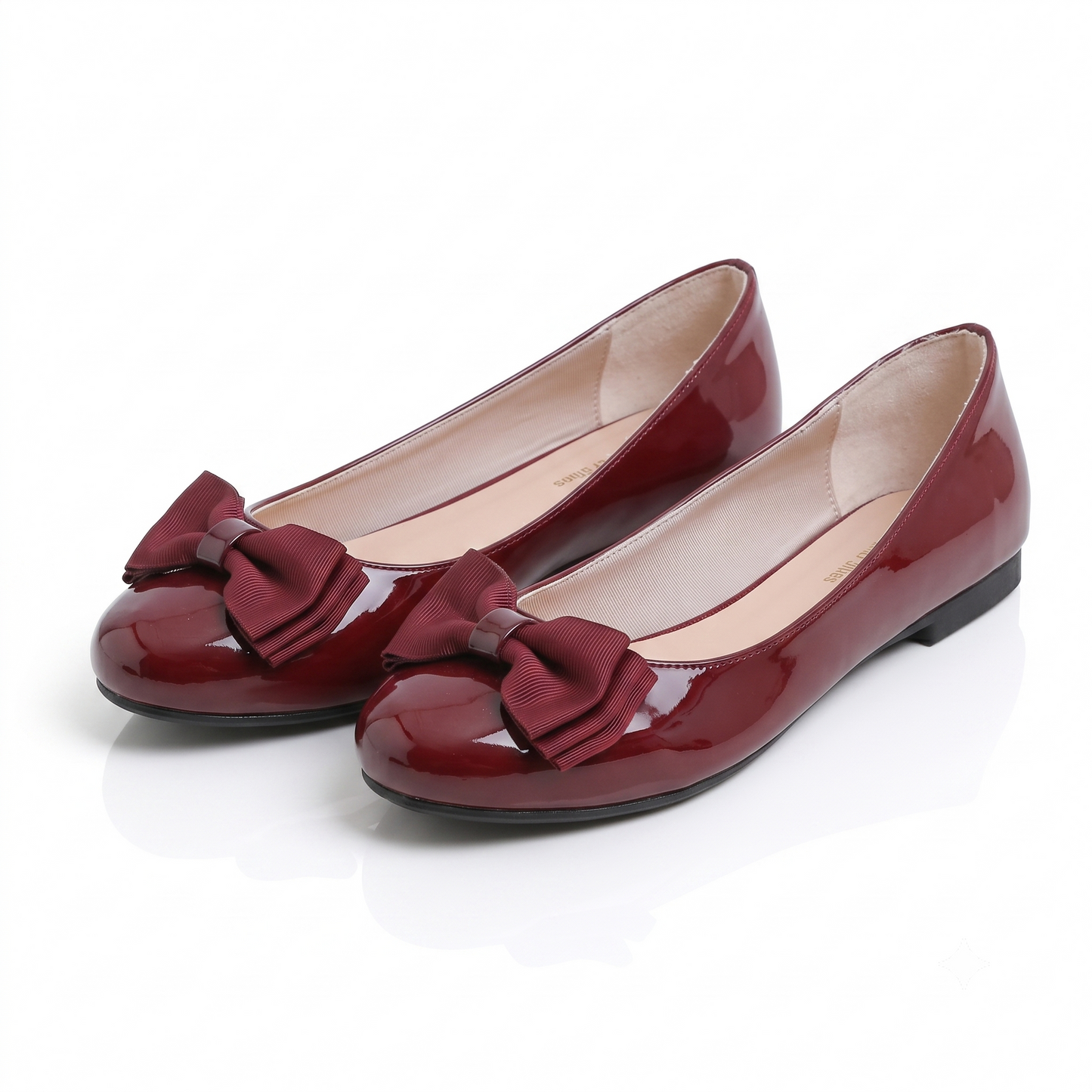 Feversole Women's Round Toe Cute Bow Trim Ballet Flats