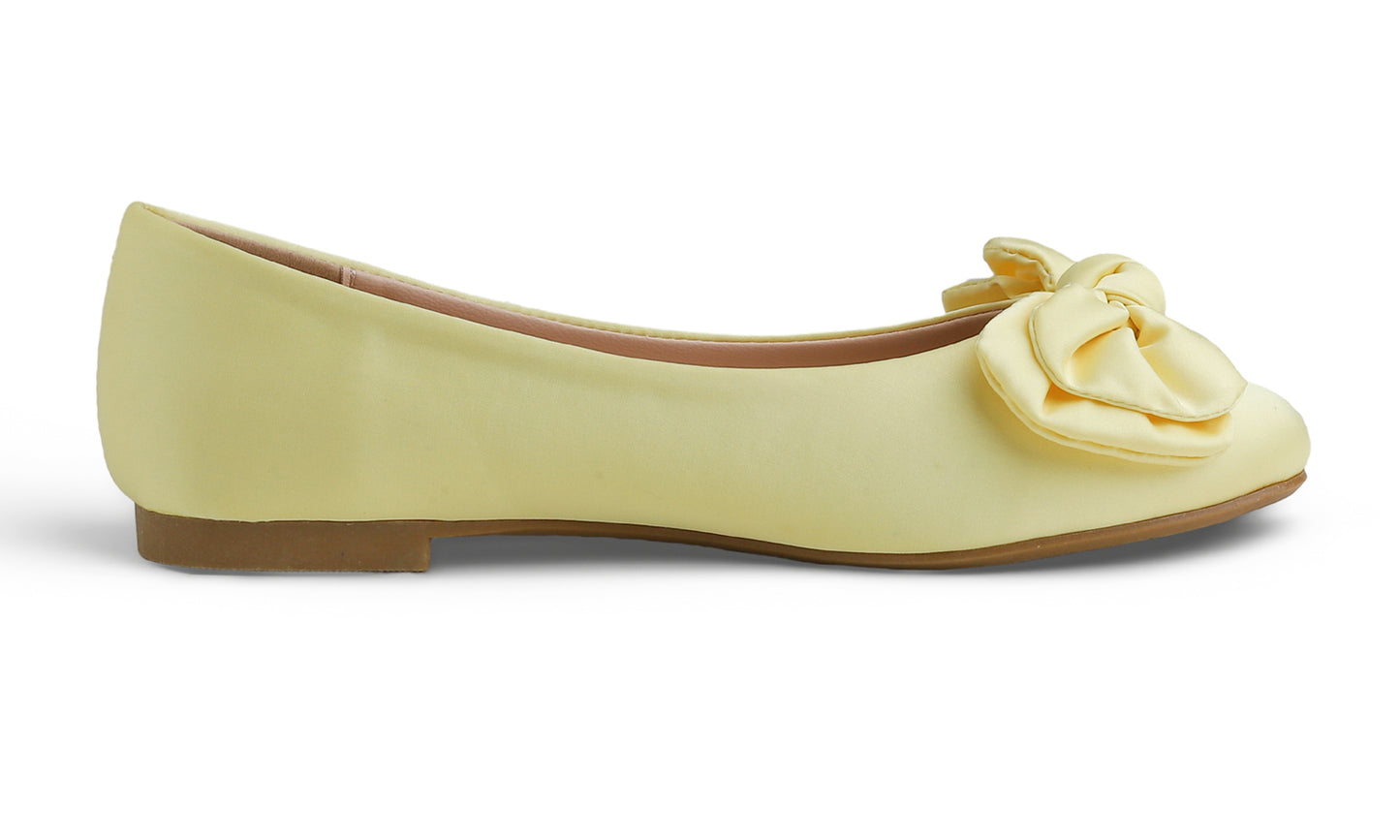 Feversole Women's Round Toe Soft Cute Dress Ballet Flats Satin