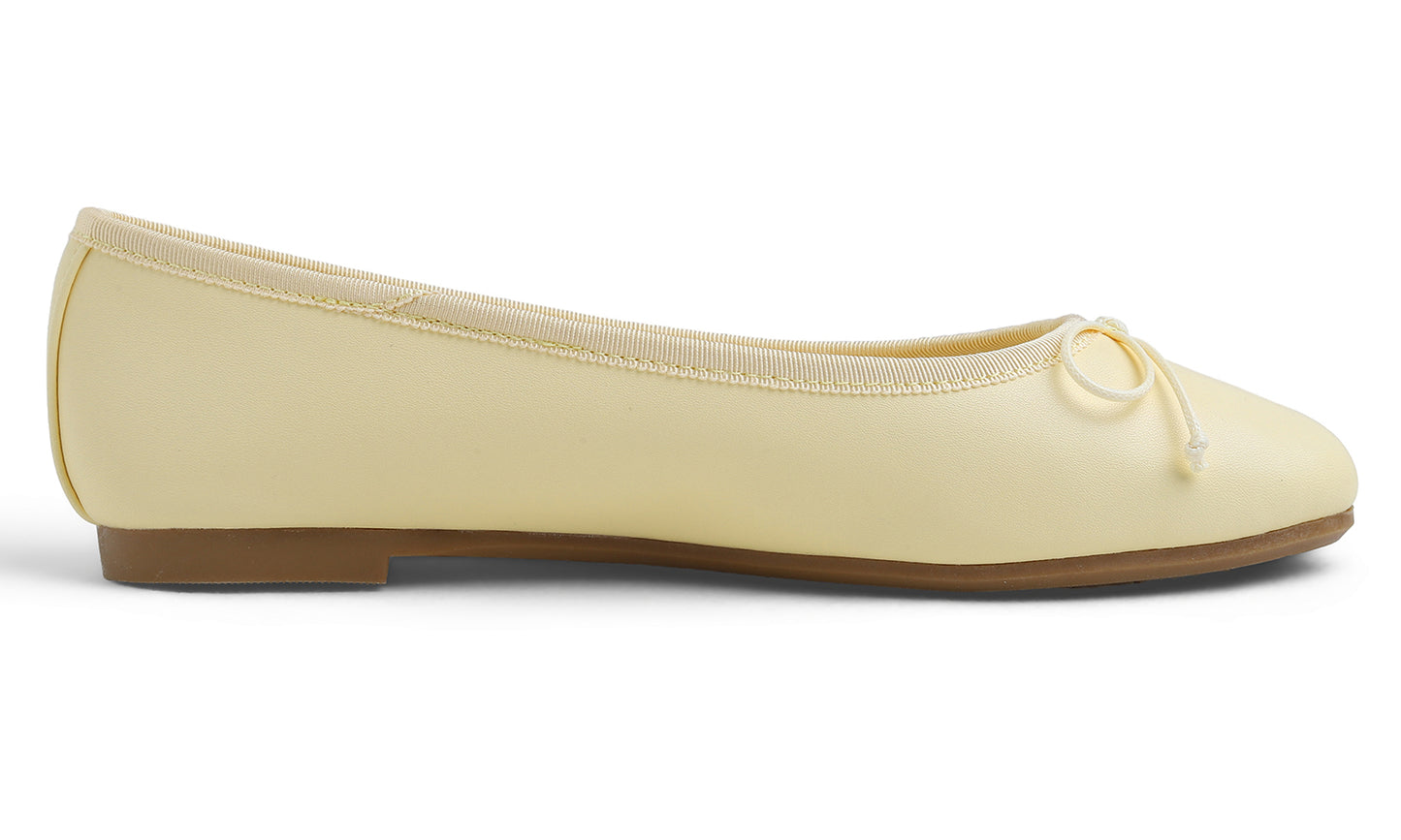 Feversole Women's Bow Tie Fashion Dress Slip On Shoes Round Toe Ballet Flat Vegan Leather