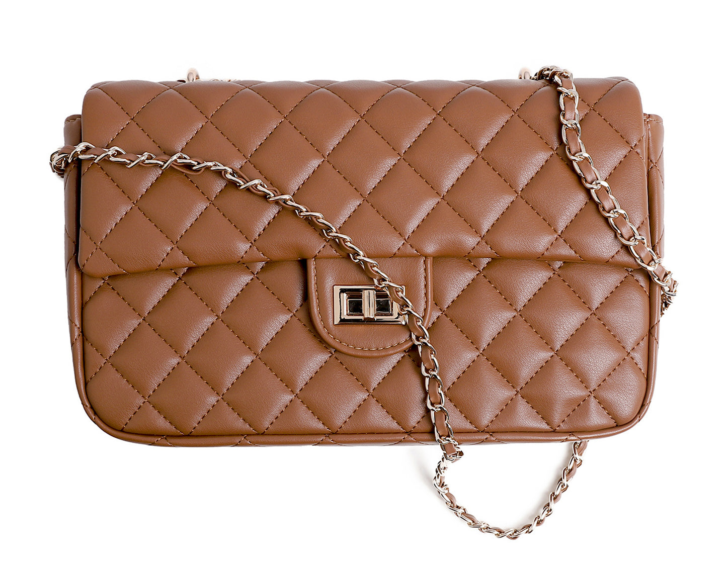 Feversole Crossbody Bag Vegan Leather Women Retro Medium Saddle Satchel Shoulder Bag Tote With Long Adjustable Strap