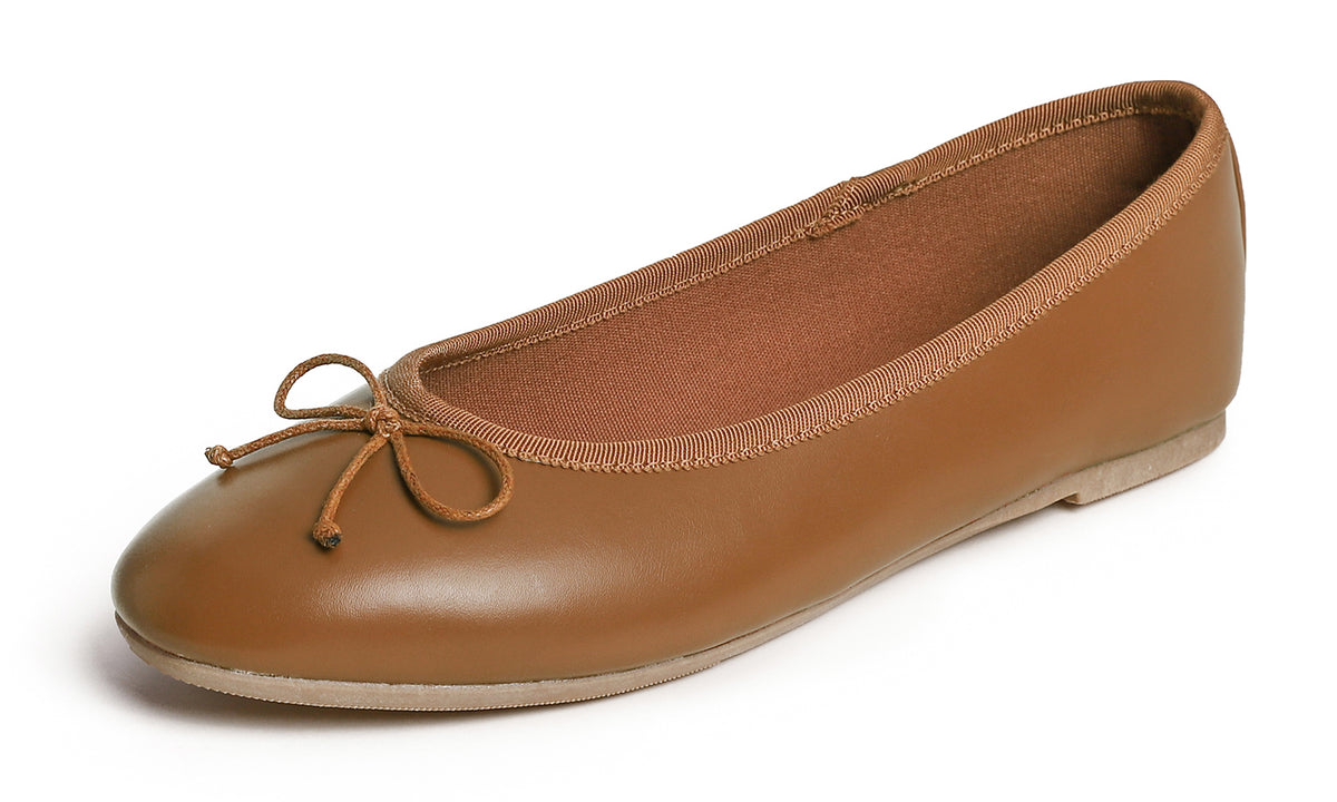 Feversole Women's Bow Tie Fashion Dress Slip On Shoes Round Toe Ballet Flat Vegan Leather