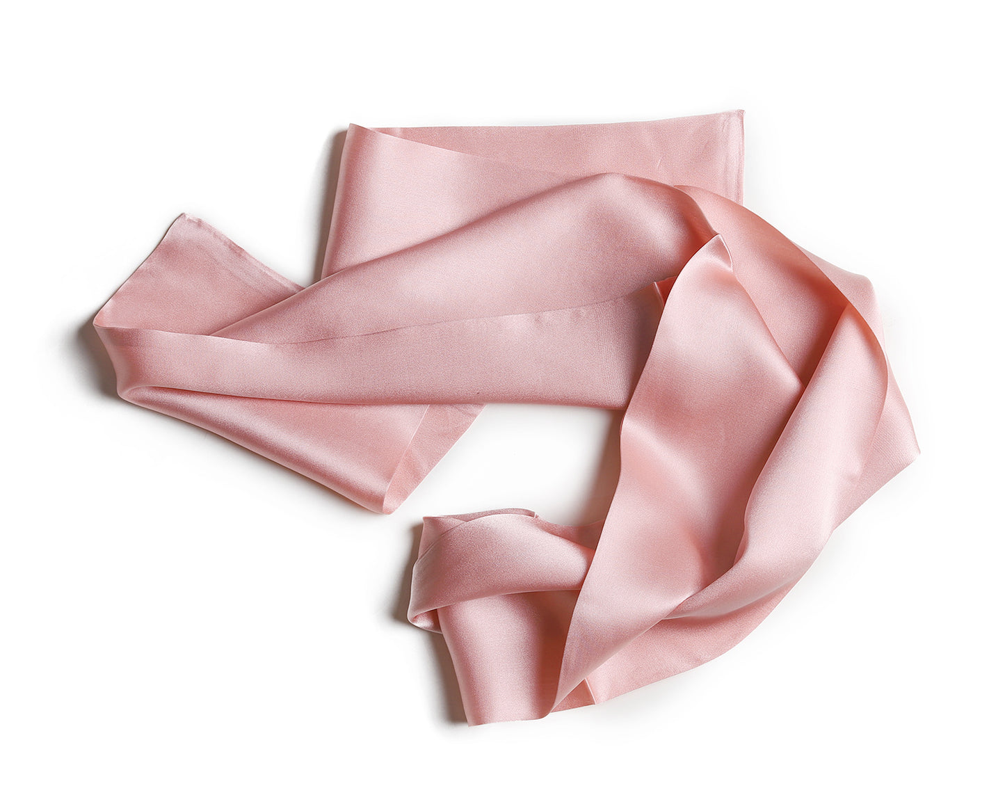 BREEZE NOUTHERLY Women's 100% Pure Mulberry Silk Scarf Double Sided Rectangle Tie Head Neck Waist Strip -17X150 Solid Dirty Pink