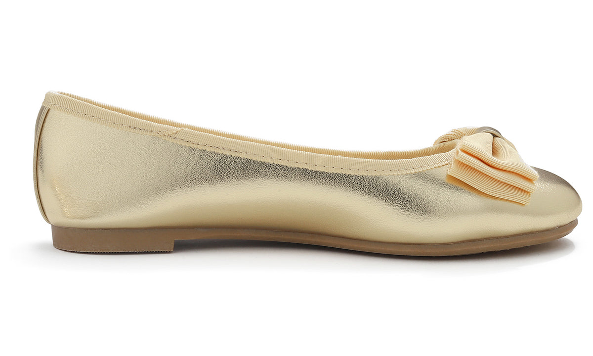 Feversole Women's Round Toe Cute Bow Trim Ballet Flats Dolly Shoes
