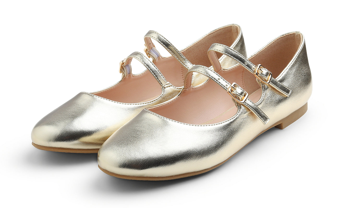 Feversole Slip-On Flat - Gold