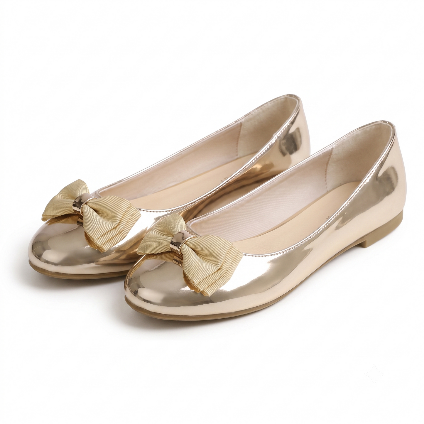 Feversole Women's Round Toe Cute Bow Trim Ballet Flats