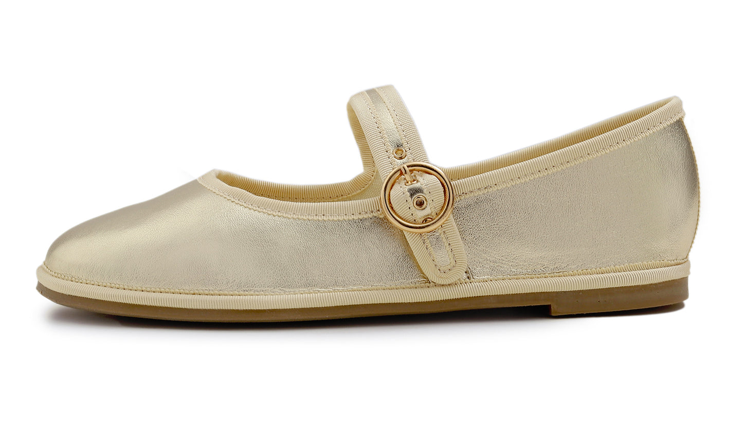 Feversole Women's Soft Classic Mary Jane Memory Foam Cushioned Comfort Round Toe Metal Buckle Flats Walking Shoes