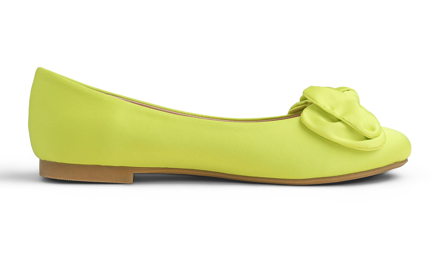 Feversole Women's Round Toe Soft Cute Dress Ballet Flats Satin