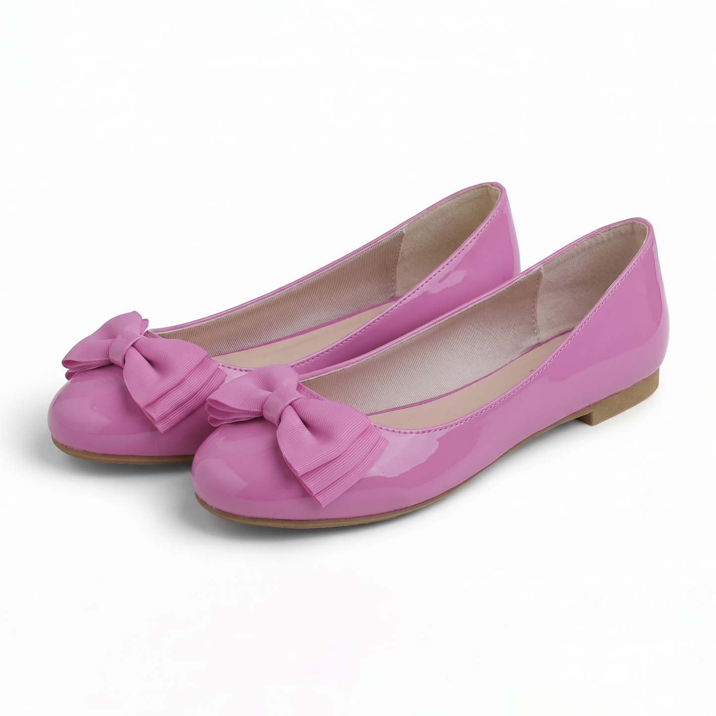 Feversole Women's Round Toe Cute Bow Trim Ballet Flats