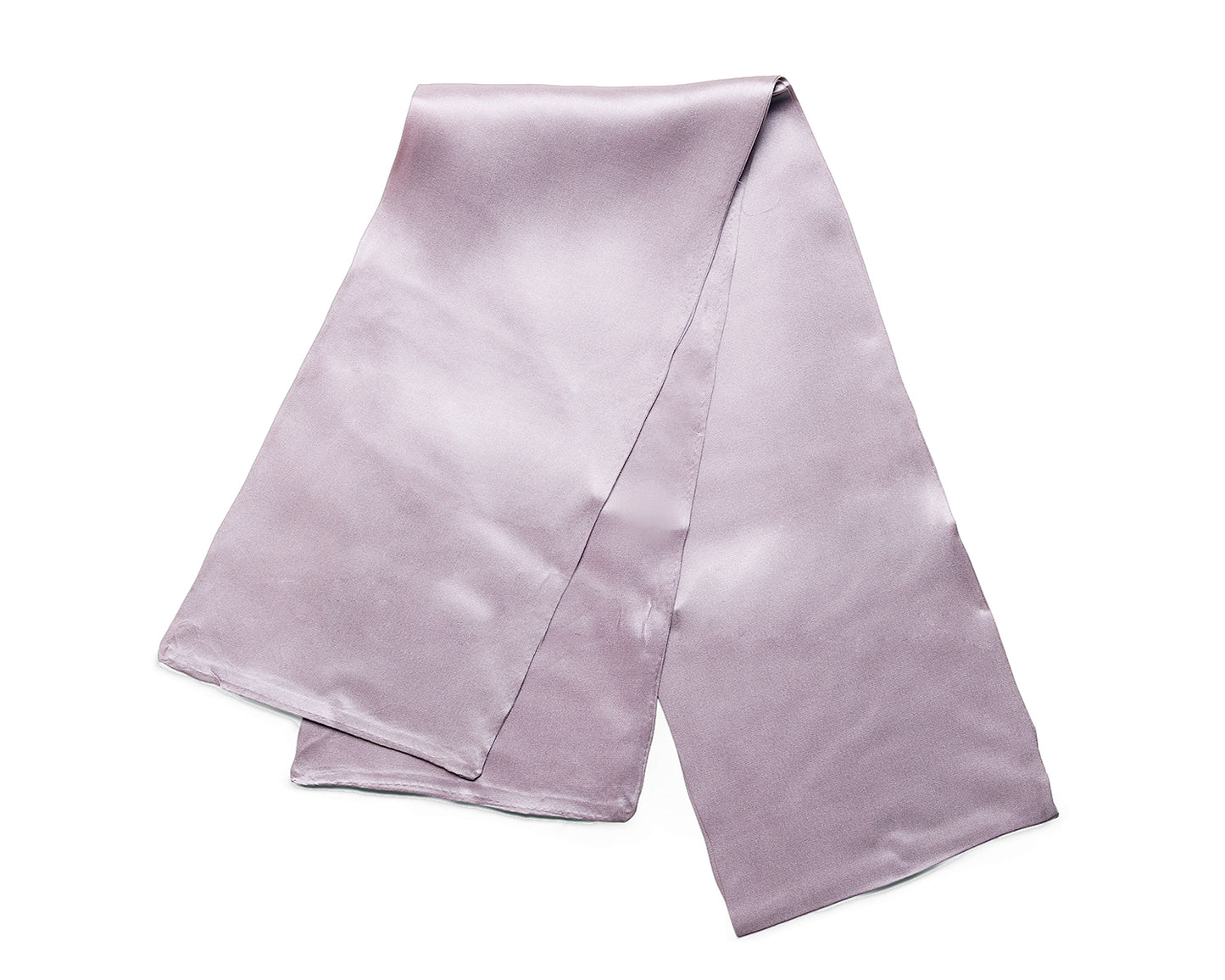 BREEZE NOUTHERLY Women's 100% Pure Mulberry Silk Scarf Double Sided Rectangle Tie Head Neck Waist Strip -17X150 Solid Lilac