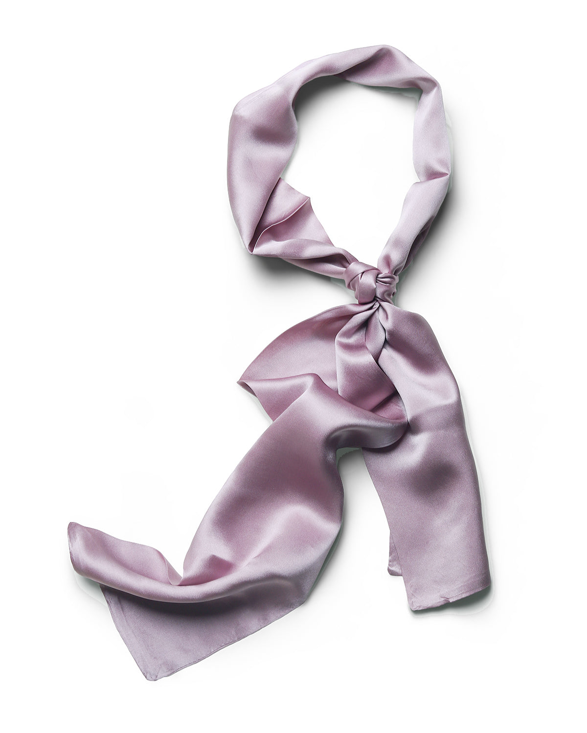 BREEZE NOUTHERLY Women's 100% Pure Mulberry Silk Scarf Double Sided Rectangle Tie Head Neck Waist Strip -17X150 Solid Lilac