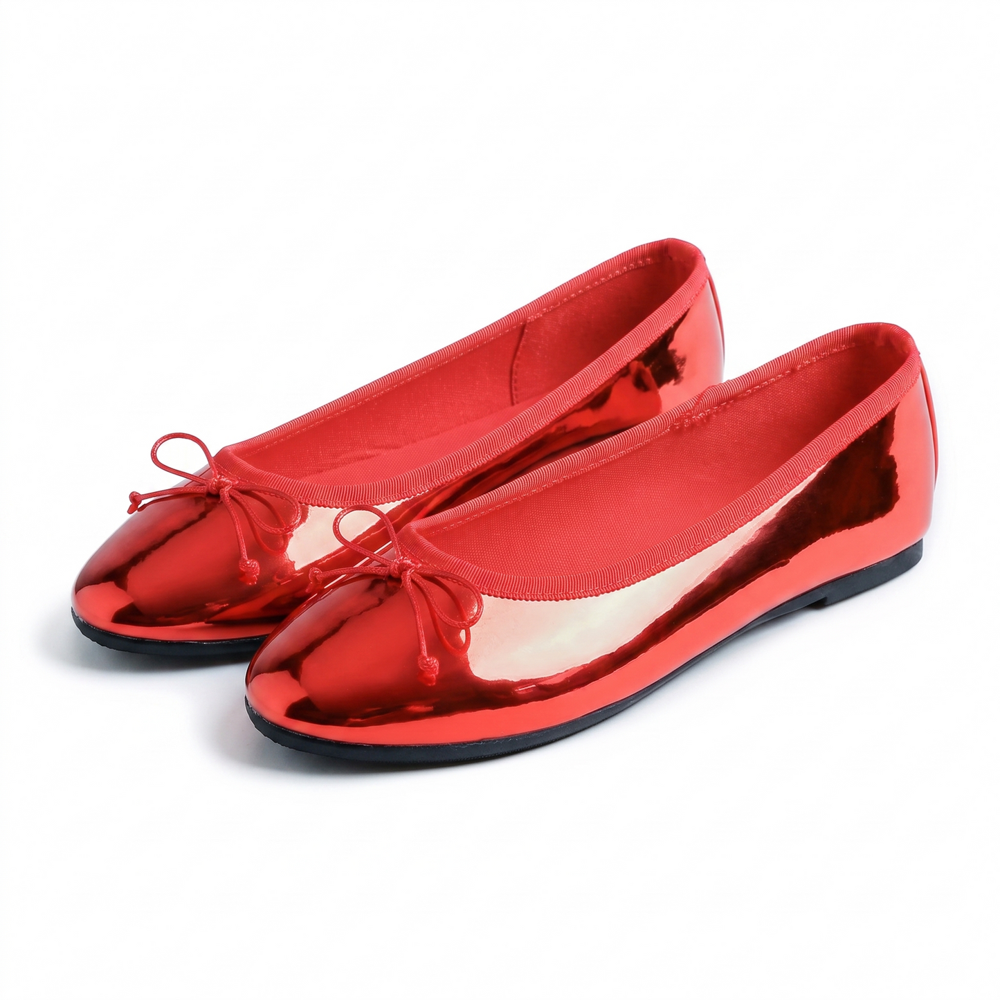 Feversole Women's Bling Soft Cushioned Comfort Flats Sparkle Party Ballets Mirror Patent