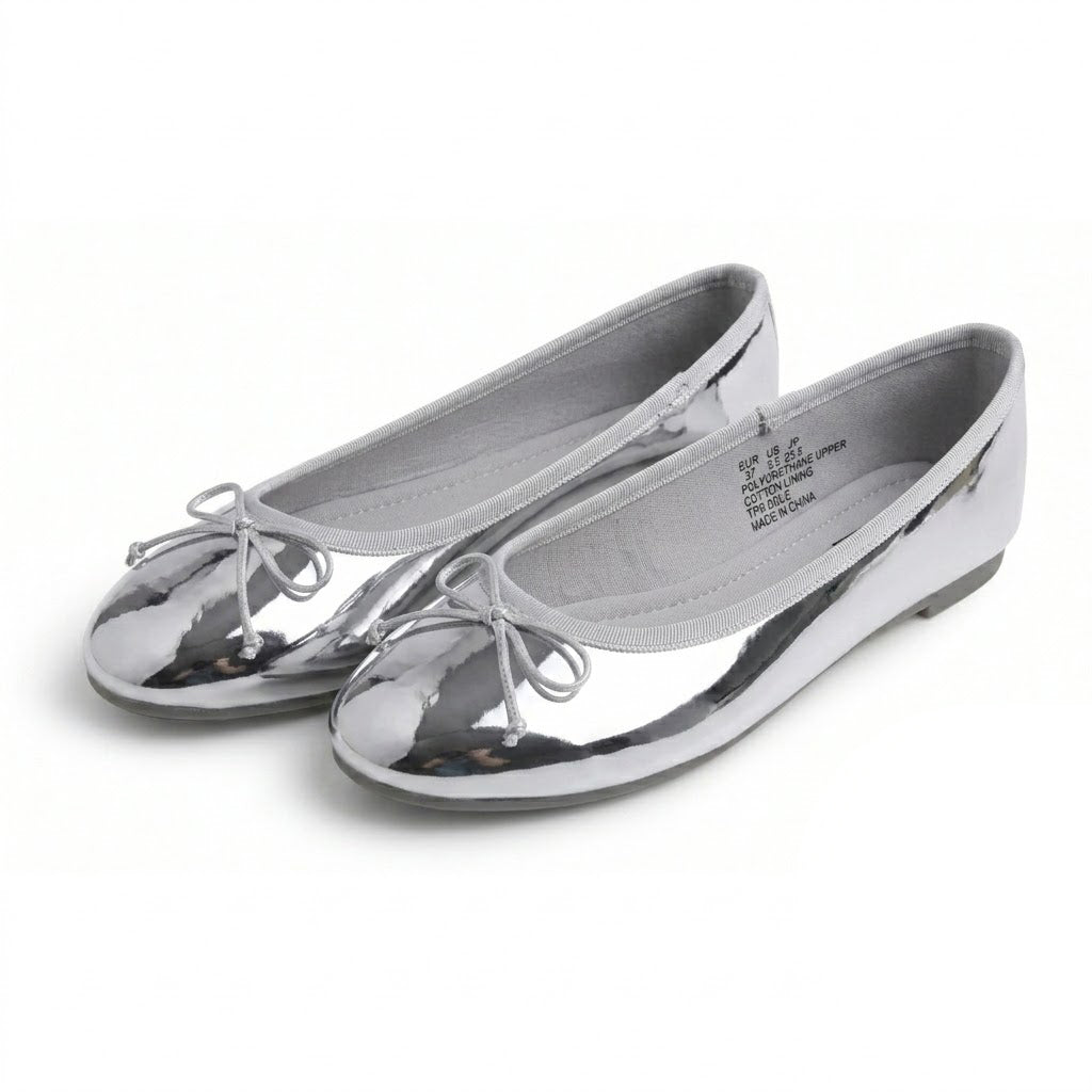 Feversole Women's Bling Soft Cushioned Comfort Flats Sparkle Party Ballets Mirror Patent