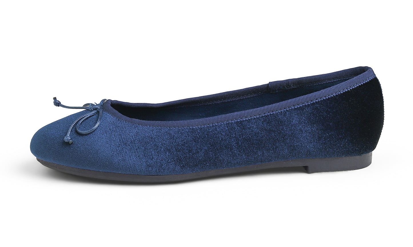 Feversole Women's Ultra Soft Colorful Memory Foam Cushioned Faux Suede Home Ballet Flats Velvet