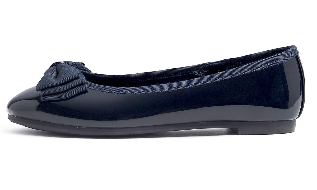 Feversole Women's Round Toe Cute Bow Trim Ballet Flats Dolly Shoes