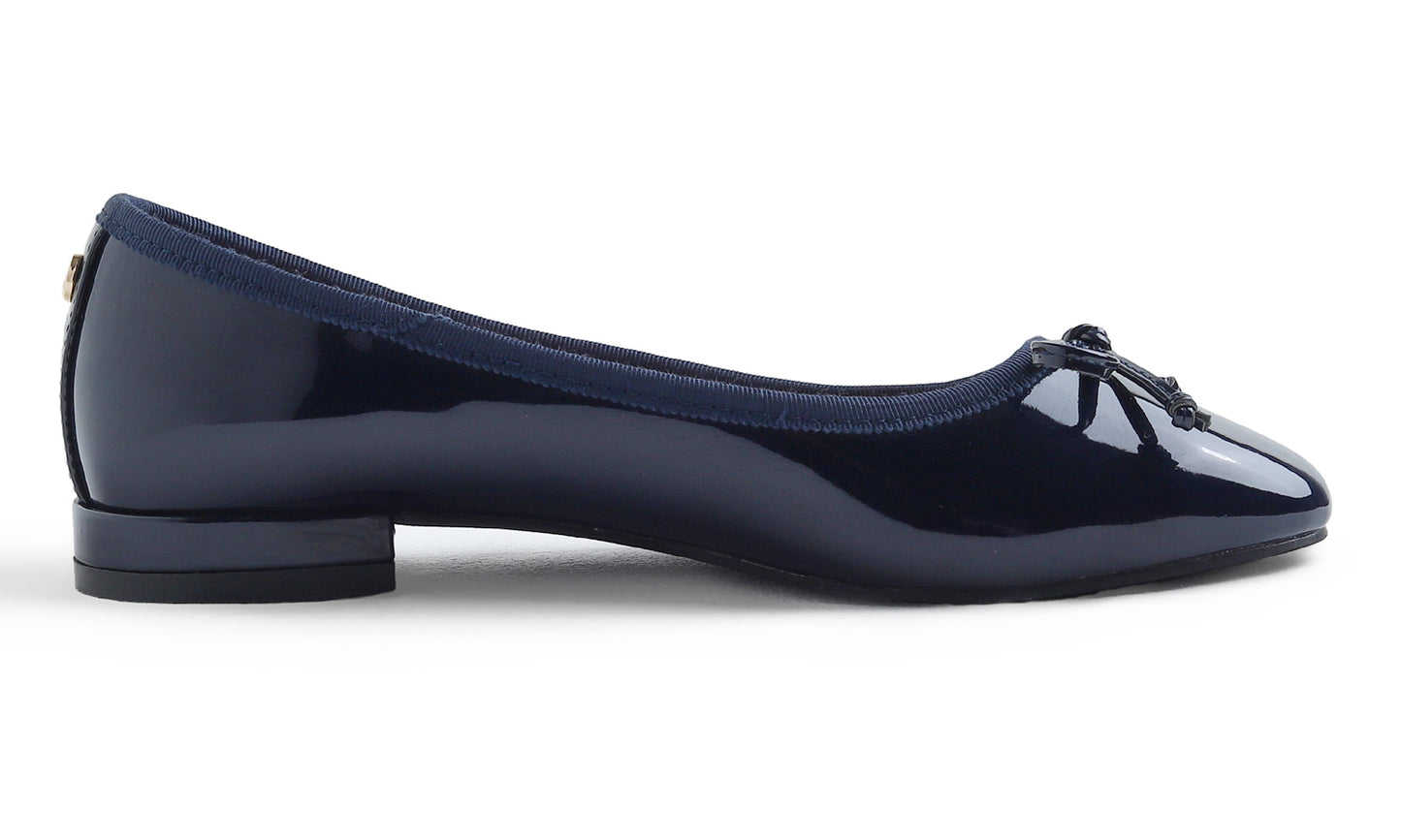 Feversole Women's Square Toe Low Heel Bow Tie Dress Pump Shoes