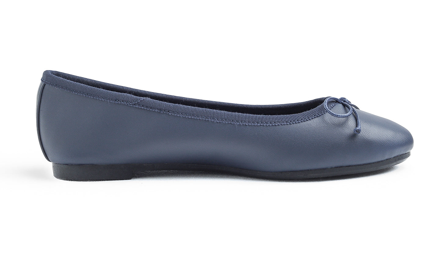 Feversole Women's Bow Tie Fashion Dress Slip On Shoes Round Toe Ballet Flat Vegan Leather